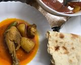 A picture of step 8 of Aloo chicken salan.