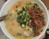 Hình bước làm 5 của món Cháo nhuyễn xèo thịt bò