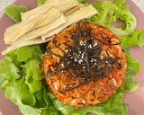 A picture of step 7 of Kimchi fried rice (chicken).