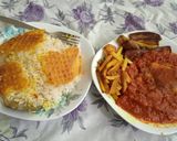 عکس مرحله 8 از دستور خورشت گوجه شمالی با مرغ و مخلفات