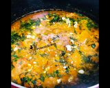 A picture of step 4 of Cashews & Walnuts saffron chicken gravy.