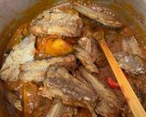 A picture of step 8 of Tin Fish Curry.