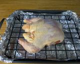 A picture of step 2 of Lee's Spatchcocked Chicken & Roasted Veggies.