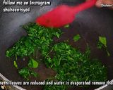A picture of step 1 of Methi matar malai.