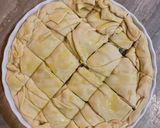 A picture of step 10 of Feta and spinach pie with traditional homemade phyllo.