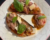 Une image de l'étape 5 de Bruschetta sardines grillées - ratatouille.
