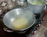A picture of step 2 of Patta gobhi matar.