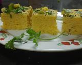 A picture of step 7 of Instant Khaman Dhokla.