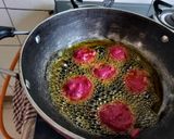 A picture of step 2 of Beetroot dahivada.