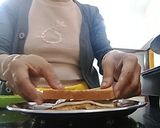 A picture of step 2 of Cheese Spread Sandwich.