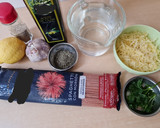 Foto del paso 1 de la receta: Pasta al ajo y limón en una olla 🧄🍋 One pot lemon garlic pasta