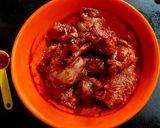 A picture of step 1 of Schezwan Chicken Lollipops (gravy).