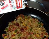 A picture of step 3 of Quinoa in upma style.