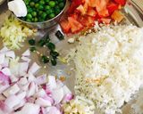 A picture of step 1 of Shahi Gobi mater keema.