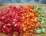A picture of step 1 of Caramelized Tomato Soup.