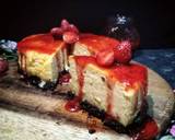 Strawberry Cheesecake (baked) langkah memasak 12 foto