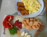 Foto langkah ke 1 dari resep Orak arik Telur sosis.