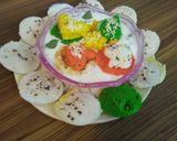 A picture of step 1 of Idlies in coconut sauce.