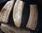 Hình bước làm 1 của món Cà tím nướng mỡ hành tóp mỡ