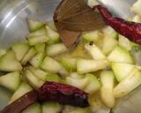 A picture of step 3 of Kadhi with lauki.