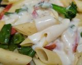 A picture of step 7 of Creamy Garlic Penne Pasta.