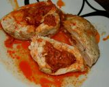 Foto del paso 5 de la receta Pechuga de pollo rellena de sobrasada, queso y miel