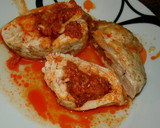 Foto del paso 5 de la receta: Pechuga de pollo rellena de sobrasada, queso y miel