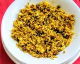 A picture of step 1 of Chana pulav.