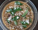 A picture of step 3 of Kerala style whole green gram curry.