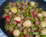 Foto langkah ke 5 dari resep Oseng Buncis Tempe Telur Puyuh.