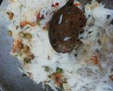 A picture of step 4 of Beans Pulav.