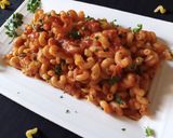 A picture of step 7 of Red Sauce Pasta.