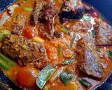 Foto langkah ke 6 dari resep Iwak pe/pari asap masak santan pedas.