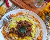 A picture of step 9 of Memoni beef khowsuey.