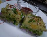 A picture of step 9 of Baked Purple yam-Potato Handvo.