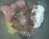 A picture of step 1 of Mughlai chicken karahi.