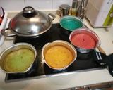 Foto del paso 2 de la receta: Unicornio rainbow cake