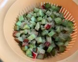 Une image de l'étape 3 de Clafoutis à la rhubarbe et vanille.