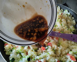 Foto del paso 3 de la receta: Arroz 🍱de coliflor🥦 con calabacin, pimiento rojo y mostaza🍛🍚🌶️
