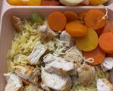 A picture of step 3 of Grilled Chicken Orzo Fiesta Bento box.