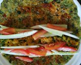 A picture of step 6 of Yam kathi roll.