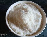 A picture of step 4 of Moong daal coconut kalash halwa.