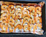 Hình bước làm 2 của món Tôm khô nhà làm bằng lò nướng