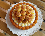 Foto del paso 11 de la receta: Bizcocho de vainilla y almendras con nata y profiteroles rellenos de lemon curd y toffee