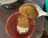 A picture of step 2 of Strawberry Mint And Ginger Spritzer.