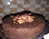 A picture of step 2 of Kitkat bourbon steamed cake.