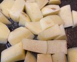 A picture of step 1 of Aloo methi curry (fenugreek potato).