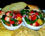 A picture of step 3 of Mike's Strawberry Pineapple Jalapeño Salsa.