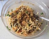 A picture of step 2 of Eggplant Meatballs with Cheese.