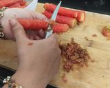 A picture of step 1 of Gajar / Carrot Halwa in pressure cooker.